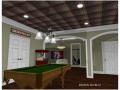 Coffered Ceiling, Home theater, archway casings all added